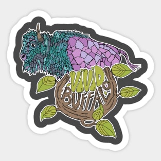 Vivid Buffalo Inspirations Badge Sticker